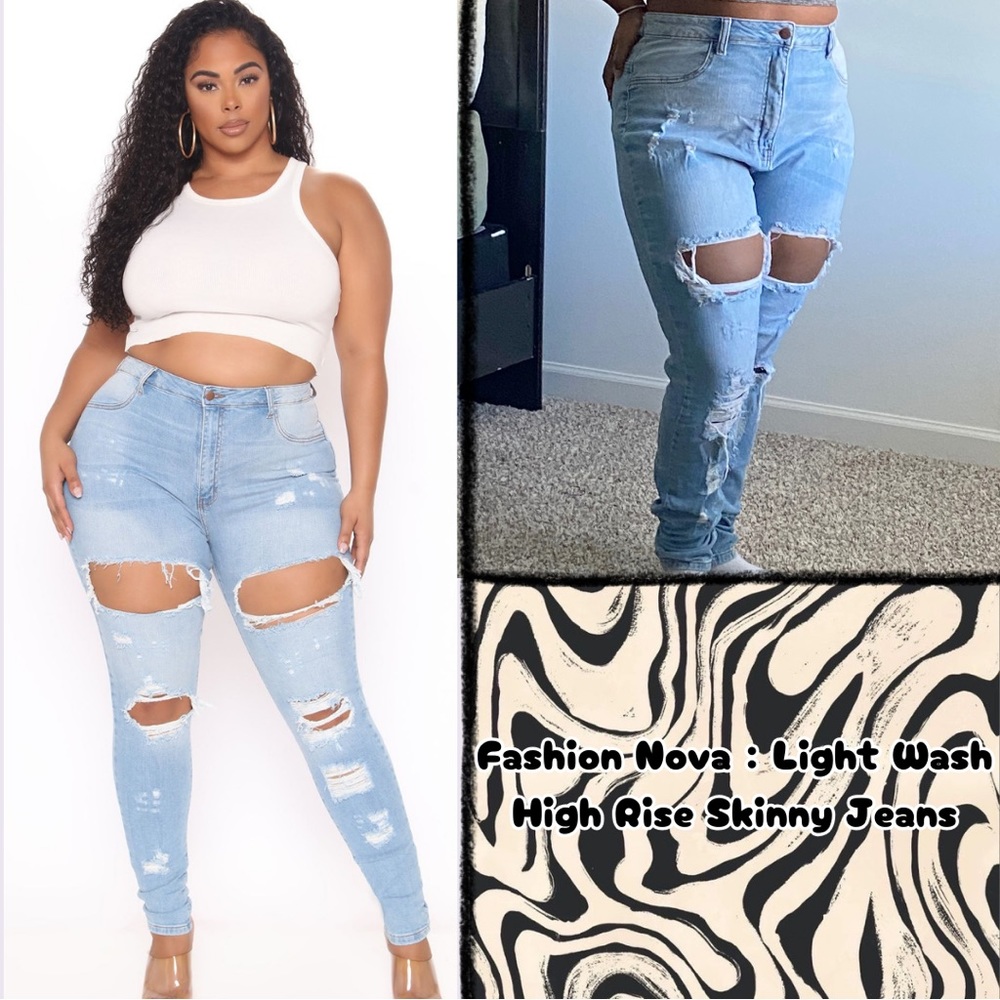 💜30% off sale💜 Fashion Nova | High rise ripped skinny jeans